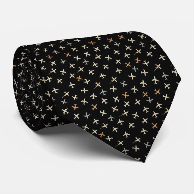 Pilot Faux Silk | Mikro Flygplans Designer Stil Slips (Rullad)