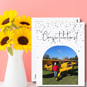 Pilot First Solo Flight Photo,Anpassningsbar Aviat Vykort