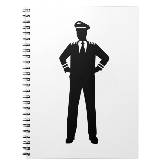 Pilot- flygbolag anteckningsbok med spiral (Framsidan)