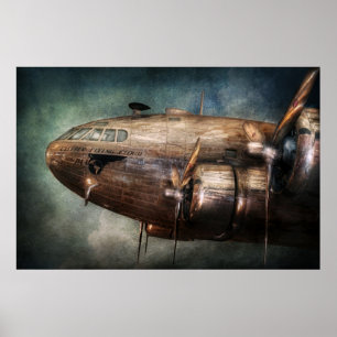 Pilot- flygplan - - flygmolnet poster