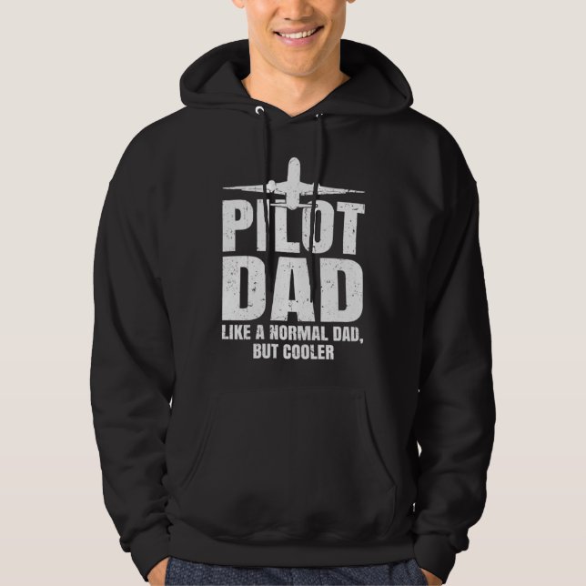 Pilot for Dad Men Aviation Airplane Aircraft Pilot Hoodie (Framsida)