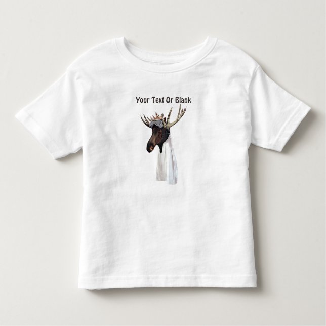Pilot för flygande moose Aviation Pilot T Shirt (Framsida)
