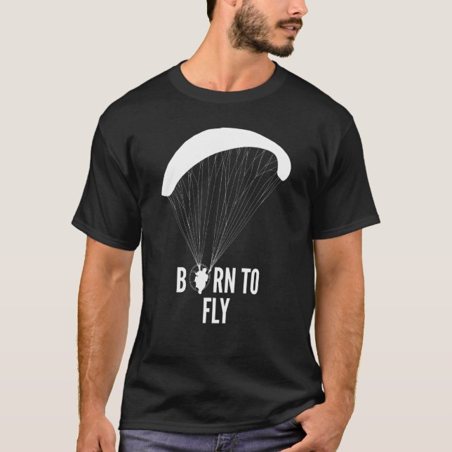 Pilot för flygparamotor 1, född till flygpassagera t shirt (Framsida)