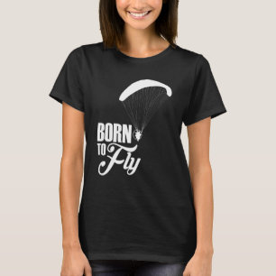 Pilot för flygparamotor, född till flygande t shirt