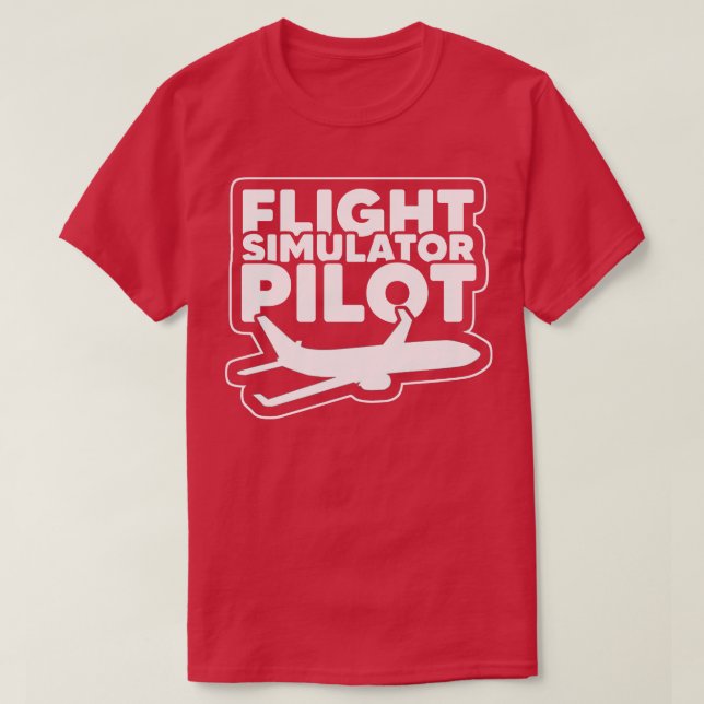 Pilot för flygsimulator t shirt (Design framsida)