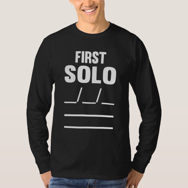 Pilot för flygskola Student, första Solo F T Shirt (Framsida)