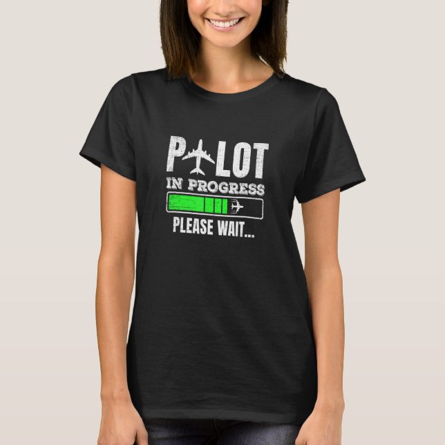 Pilot för framtida pilotflygplan för luftfart unde t shirt (Framsida)