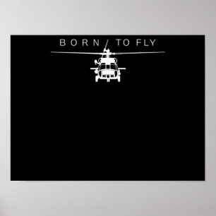 Pilot för helikopter för militär luftfart i Blackh Poster