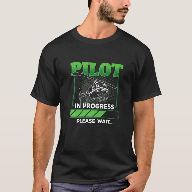 Pilot för helikopterluftfart under utveckling. t shirt (Framsida)