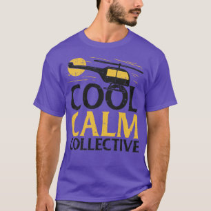 Pilot för kollektiv helikopter för lugn av coola t shirt