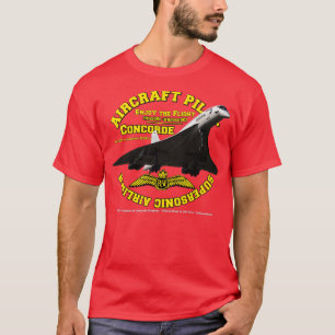 Pilot för luftfartygsfartyg för Concorde Airliner T Shirt