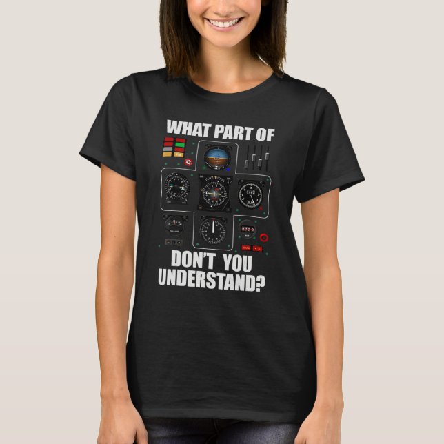 Pilot För Män Kvinnor Flygplan Flygbolag Pilot T Shirt (Framsida)