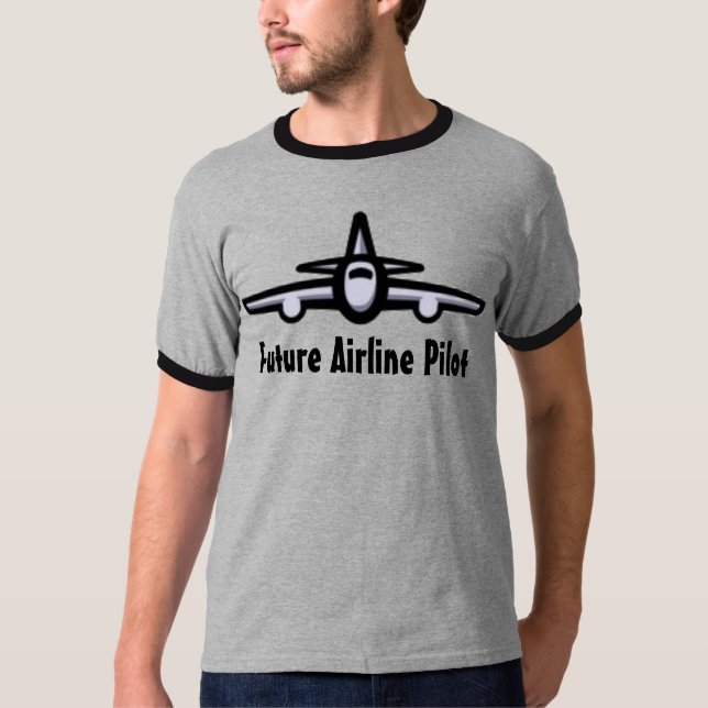 Pilot- framtida flygbolag tee shirt (Framsida)