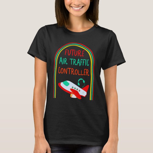 Pilot framtida flygledarflygplansspets för flygled t shirt (Framsida)
