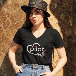 Pilot Fru Typografi & Flygplan Enkel,Minimalistisk T Shirt