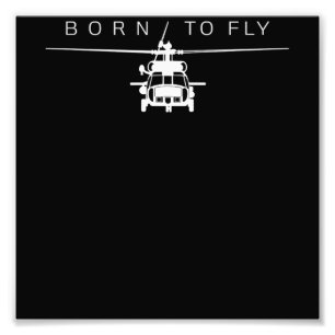 Pilot Gift för helikopter för militär luftfart i B Fototryck