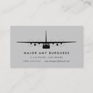 Pilot- grått för C-130 Hercules Visitkort