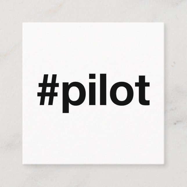 PILOT Hashtag Fyrkantigt Visitkort (Framsida)