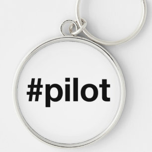 PILOT Hashtag Rund Silverfärgad Nyckelring