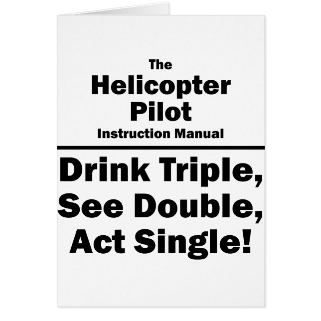 pilot- helikopter OBS kort (Framsidan)