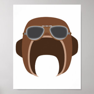 Pilot hjälm poster