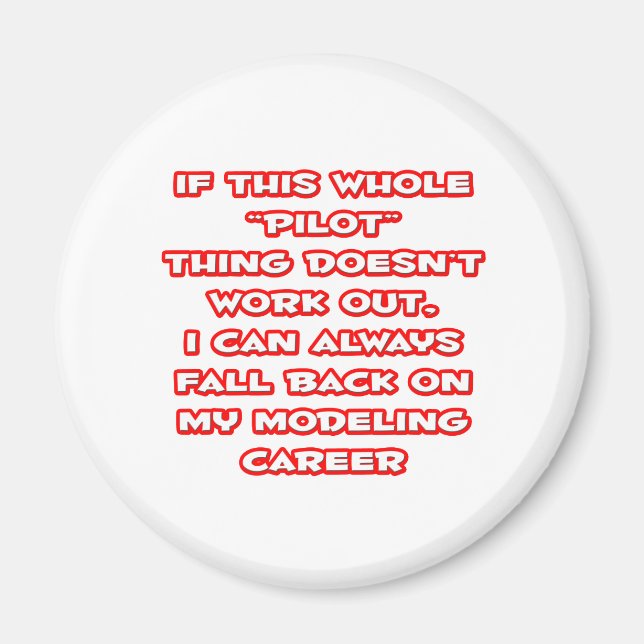 Pilot Humor ... Modelleringskort Magnet (Framsidan)