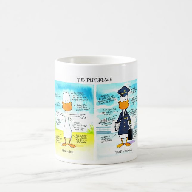 Pilot- humormugg för amatör kaffemugg (Center)