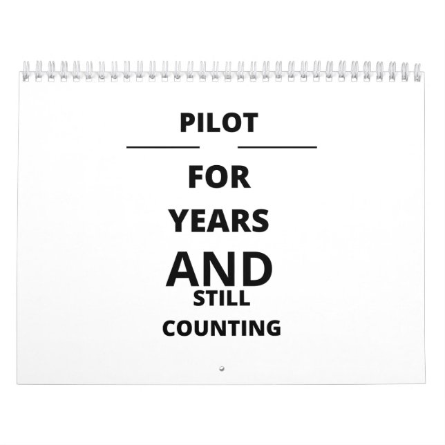 PILOT I ÅR OCH FORTFARANDE RÄKNAT KALENDER (Omslag)