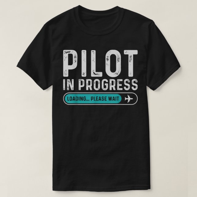 Pilot i pågående arbete Vänta på en fungerande luf T Shirt (Design framsida)