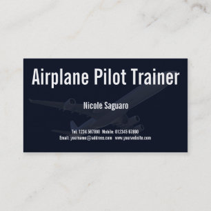 Pilot- instruktör för flygplan visitkort