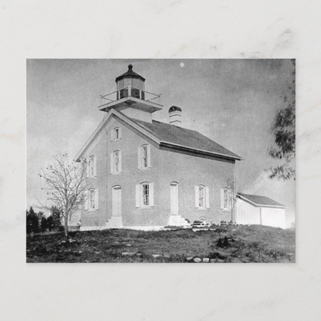 Pilot Island Lighthouse Vykort (Framsida)