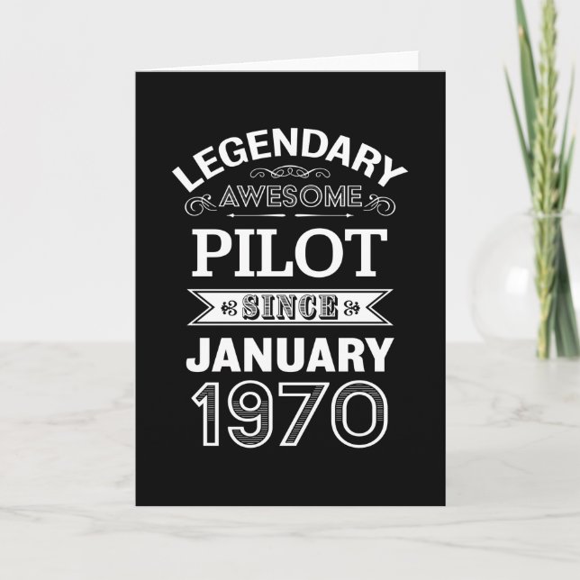 Pilot Januari 1970 50th Birthday Gift Kort (Framsida)