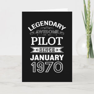 Pilot Januari 1970 50th Birthday Gift Kort