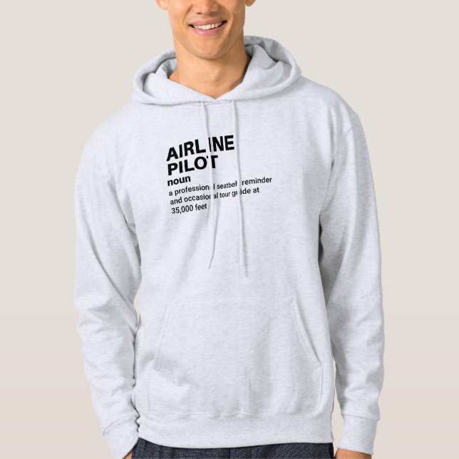 Pilot Job Definition Hoodie - Aviation Funny Gift (Framsida)