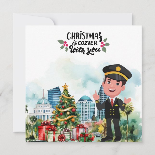 Pilot Jultid i Florida Julkort (Framsida)