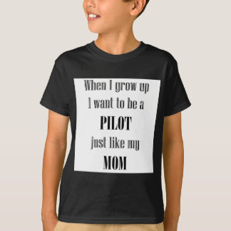 Pilot- lik mamma för baby t-shirt