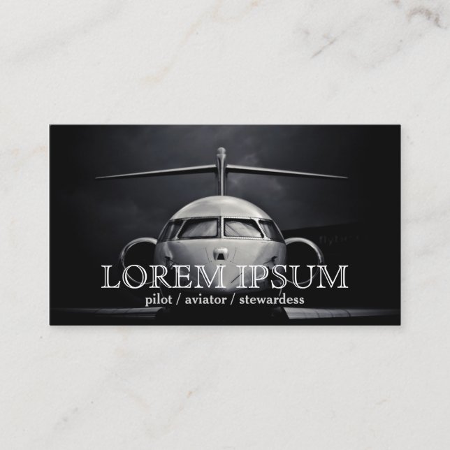 Pilot- luft för himmel för visitkort (Framsida)