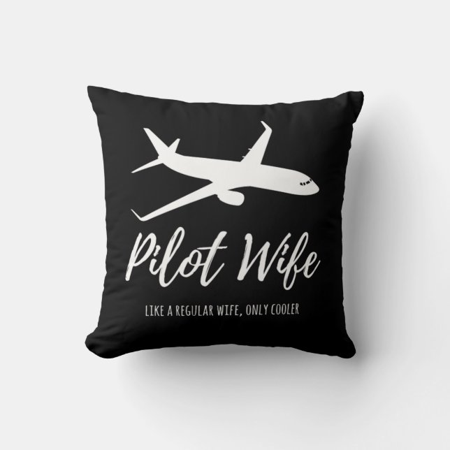 Pilot Maka till finstilt Cute Aircraft Aviation Gi Kudde (Framsida)