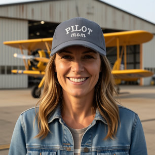 Pilot Mamma Enkel Aviation Anpassad Namn Födelseda Broderad Keps