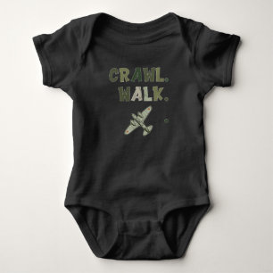 Pilot Militärbarn, kryp gå militärhelikopter T Shirt