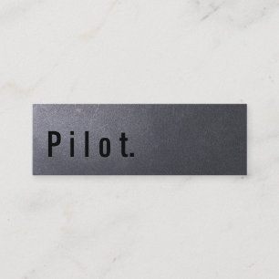 Pilot- mini- visitkort för kolsvart