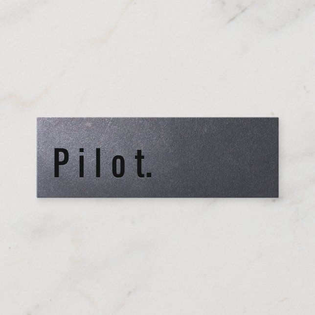 Pilot- mini- visitkort för kolsvart (Framsida)