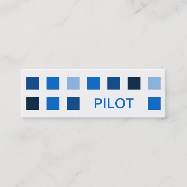 PILOT (modets kvadrater) Mini Visitkort (Framsida)