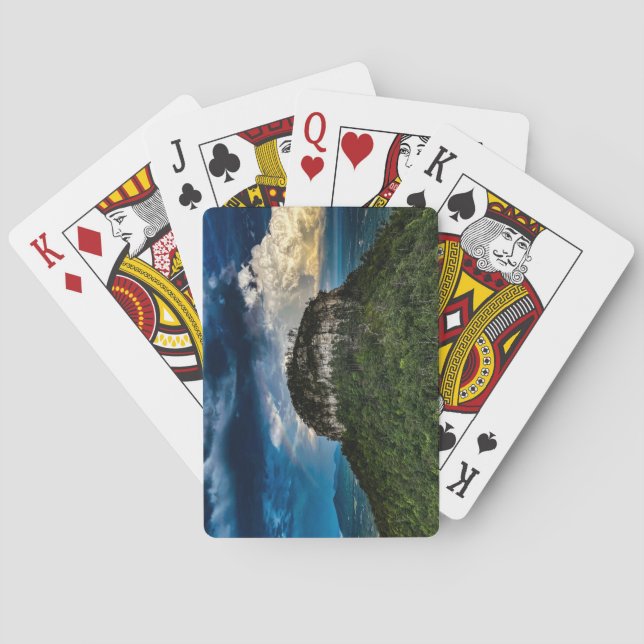 Pilot Mountain NC State Park | efter regnbåge Casinokort (Baksidan)