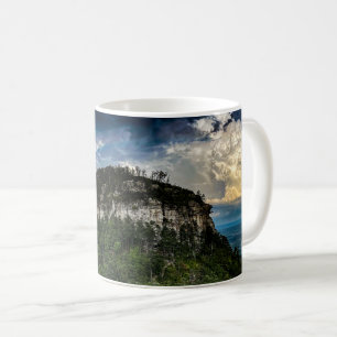 Pilot Mountain NC State Park efter regnbåge Kaffemugg
