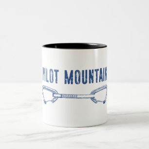 Pilot Mountain North Carolina Klättring Quickdraw Två-Tonad Mugg
