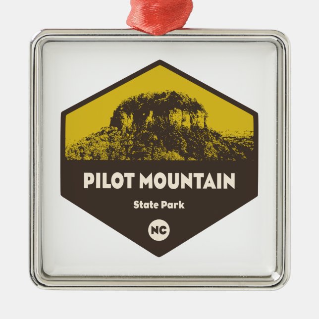 Pilot Mountain State Park North Carolina Julgransprydnad Metall (Framsidan)