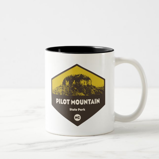 Pilot Mountain State Park North Carolina Två-Tonad Mugg (Höger)
