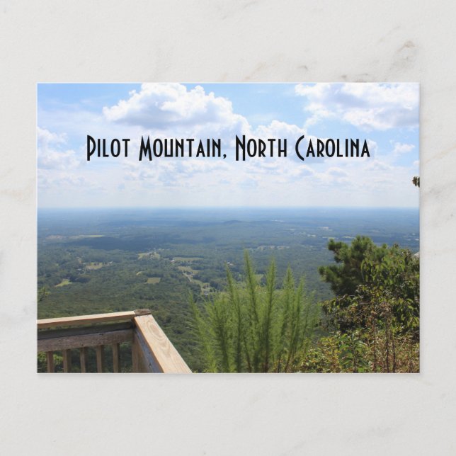 Pilot Mountain Vacation Keepsaké North Carolina Vykort (Framsida)
