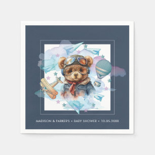 Pilot Nalle Baby Shower-Birthday Pappersservett